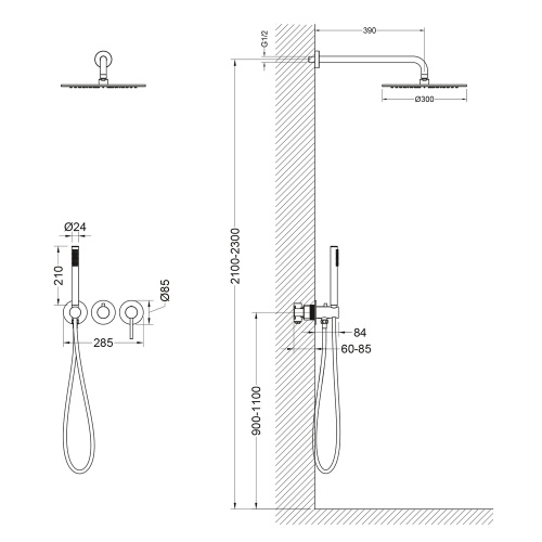 Душевая система Timo Saona SX-2349/16SM встраиваемая в стену - фото 2 Душевая система Timo Saona SX-2349/16SM встраиваемая в стену - фото 2