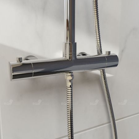 Душевая стойка RGW Shower Panels 21140121-01 настенная цвет хром с термостатом