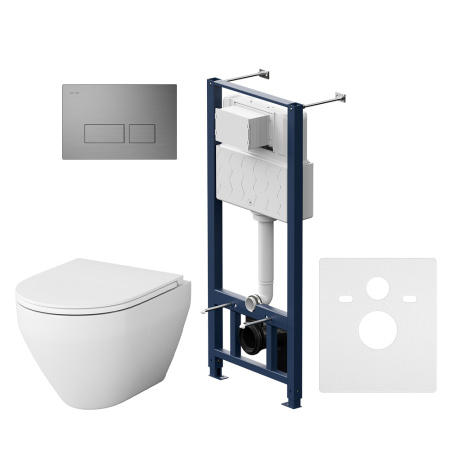 Комплект унитаз с инсталляцией с клавишей смыва Am.Pm Spirit V2.0 IS47031.701700