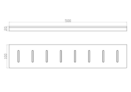 Полка в ванную комнату Wonzon & Woghand WW-9127-BGM