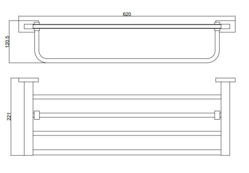 Полка в ванную комнату BELZ B90324 - фото 2