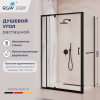 Душевой уголок RGW Passage (Пассаж) 3508078190-14 100х90 стекло прозрачное профиль черный без поддона