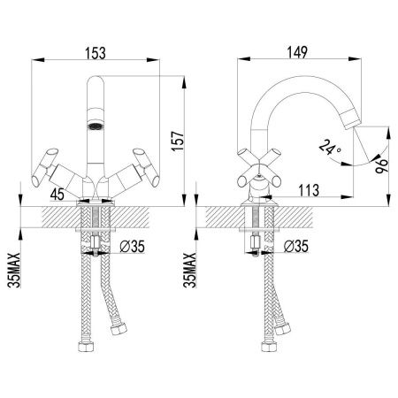 Смеситель LeMark Practica LM7507C на раковину хром