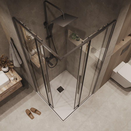 Душевая дверь Grossman Galaxy 1/2.K33.01.90.42.00 90х195 стекло прозрачное профиль графит