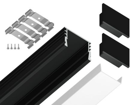 Алюминиевый накладной профиль Ambrella Light Alum Profile (Алум Профиле) GP1750BK