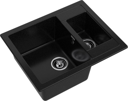 Кухонная мойка Granfest Quadro Q-610K черный 61х50 цвет черный поверхность матовая