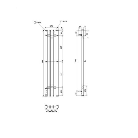Полотенцесушитель Point Фрея PN20728W 17х80 электрический белый