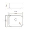 Кухонная мойка Grandex Aqua SELECT 54 200336 55х45 цвет серый поверхность матовая