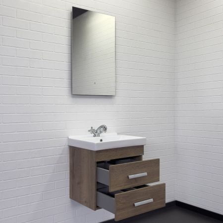 Тумба с раковиной Comforty Никосия 00-00018026CF 50х40 подвесная цвет коричневый