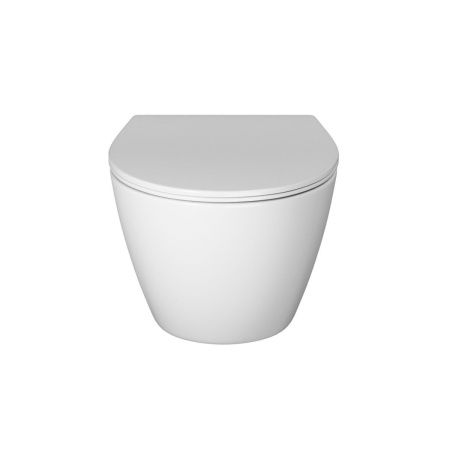 Унитаз подвесной Grossman Торнадо GR-4405SQ белый с сиденьем микролифт безободковый смыв торнадо