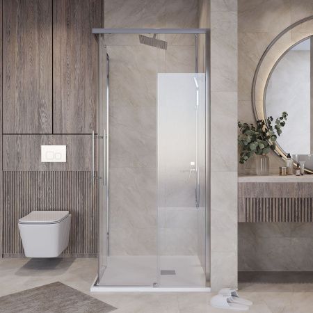 Душевой уголок Niagara Nova NG-6628-34 80х80 стекло прозрачное профиль хром без поддона