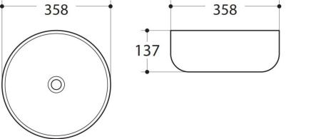 Раковина керамическая Art&Max AM-102 40х40 накладная цвет белый