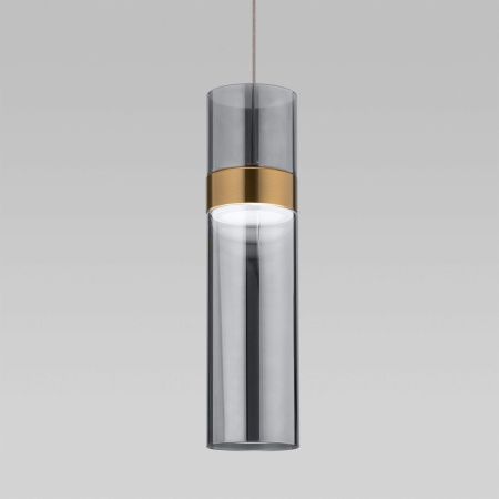 Светильник подвесной Eurosvet Lumen (Лумен) 50244/1 LED латунь/дымчатый