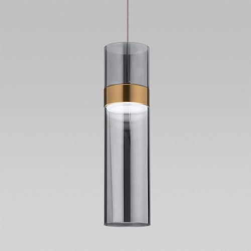 Светильник подвесной Eurosvet Lumen (Лумен) 50244/1 LED латунь/дымчатый - фото 2