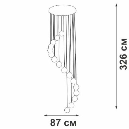 Люстра каскадная Vitaluce V2893-9/16S