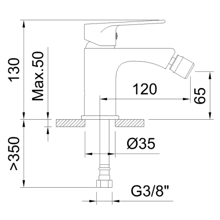 Смеситель Clever AGORA XTREME 61717 на биде черный