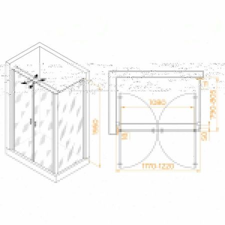 Душевой уголок RGW Passage 060814428-011 120х80 стекло прозрачное профиль хром без поддона