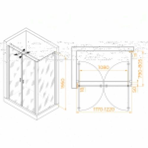 Душевой уголок RGW Passage 060814428-011 120х80 стекло прозрачное профиль хром без поддона - фото 2