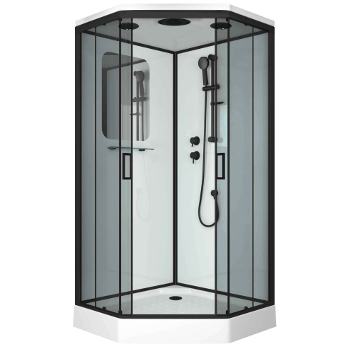 Душевая кабина Niagara Premium 69020134DBLACK 100х100 трапеция