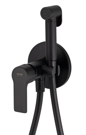 Гигиенический душ со смесителем Remer EY65WNO черный матовый
