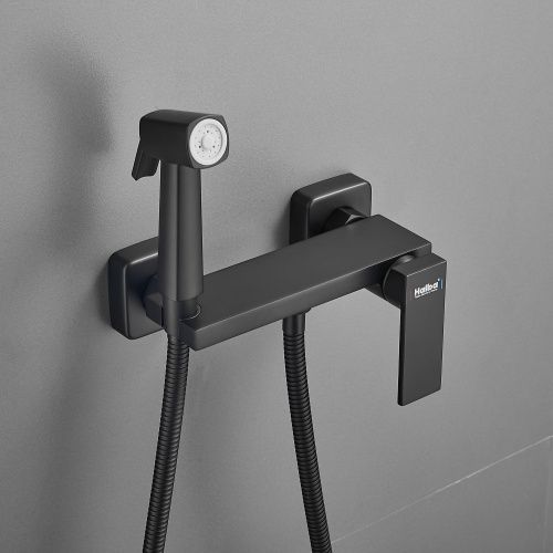 Гигиенический душ со смесителем Haiba HB5517-7 черный - фото 4