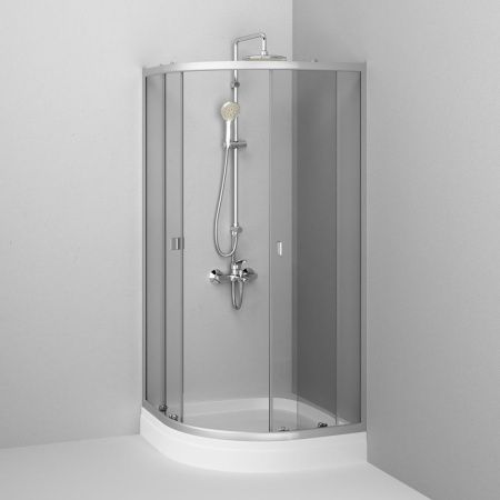 Душевой уголок Am.Pm X-Joy W88E-205-090MT64 90х90 стекло прозрачное профиль хром с поддоном