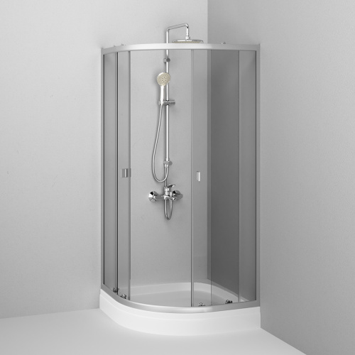 Душевой уголок Am.Pm X-Joy W88E-205-090MT64 90х90 стекло прозрачное профиль хром глянцевый с поддоном - фото 4 Душевой уголок Am.Pm X-Joy W88E-205-090MT64 90х90 стекло прозрачное профиль хром глянцевый с поддоном - фото 4