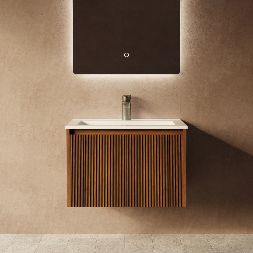 Тумба с раковиной ArtDecco Camilla (Камилла) ACM06W22S100 60x45x40 подвесная цвет черный орех - фото 4