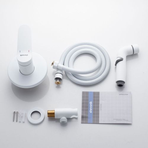 Гигиенический душ со смесителем Shevanik S43C S4305C белый - фото 4