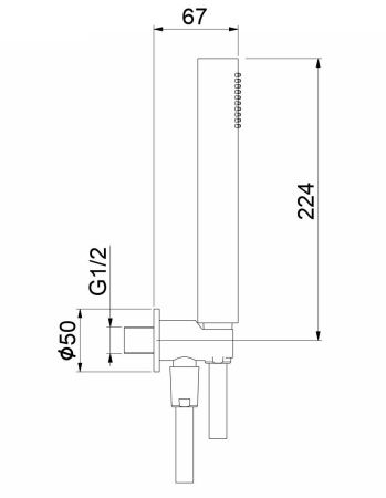 Душевой гарнитур Fiore Kera 30NN8786 настенный черный