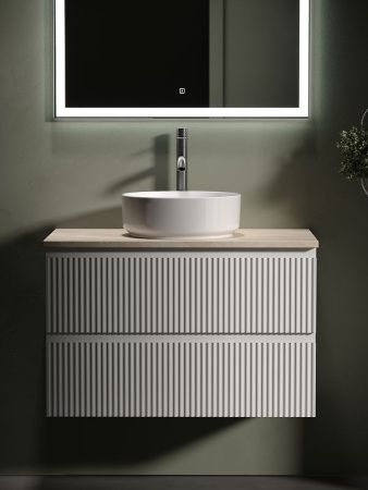 Тумба под раковину Sancos SNOB R SNR80W 80х40 подвесная цвет белый