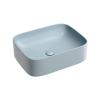 Раковина из сантехнического фарфора Ceramica Nova ELEMENT CN6052MHL 50х40 накладная цвет голубой без отверстий под смеситель