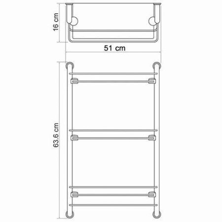 Полка в ванную комнату WasserKRAFT 2033