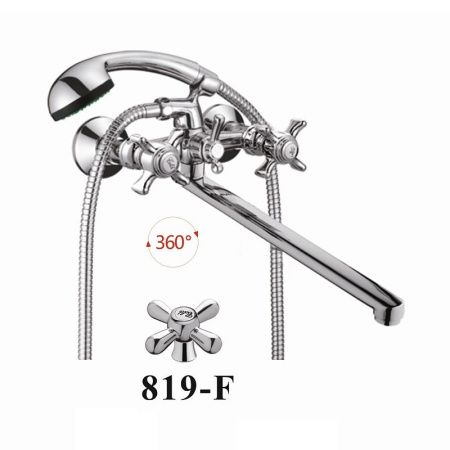 Смеситель для ванны D-Lin D145819-F настенный хром