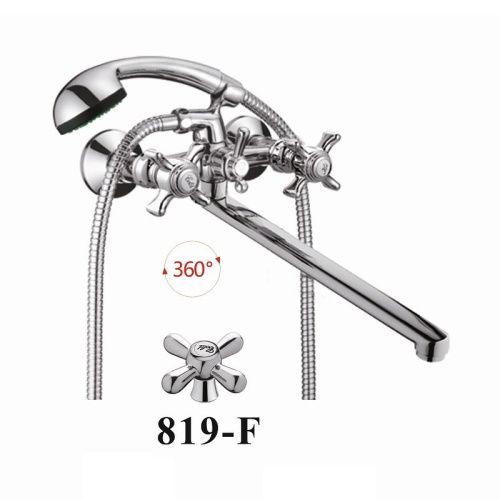 Смеситель для ванны D-Lin D145819-F настенный хром - фото 2