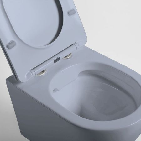 Унитаз подвесной Vincea Globo VT1-14SMO голубой с сиденьем микролифт безободковый душевой смыв