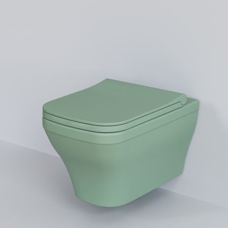 Чаша унитаза подвесная Ambassador Benefit 203T21001R цвет мятный матовый без сиденья