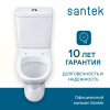 Унитаз-компакт напольный с бачком Santek Лига 1WH302141 белый с сиденьем каскадный смыв