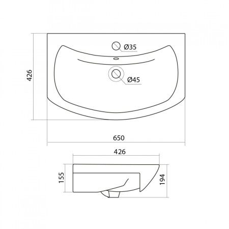 Раковина керамическая Onika Балтика 1WH207775 70х40 накладная цвет белый 1 отверстие под смеситель