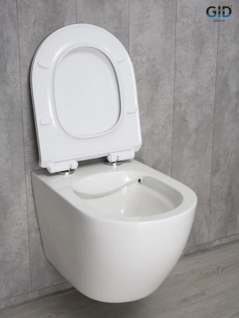 Унитаз подвесной Gid Convexo 62256Y белый с сиденьем микролифт безободковый смыв торнадо