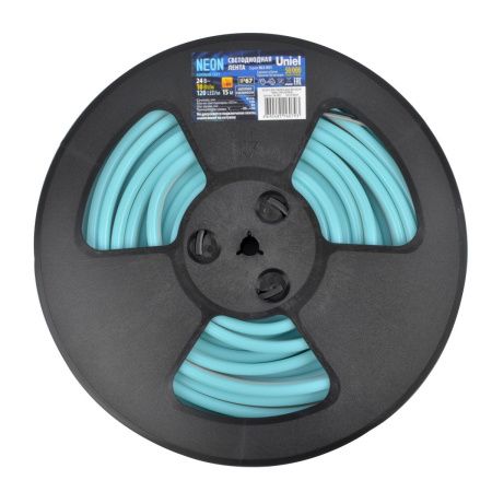 Светодиодная лента Uniel ULS-N11-2835-120LED/m-8mm-IP67-DC24V-10W/m-15M-LIGHTBLUE катушка в герметичной упаковке