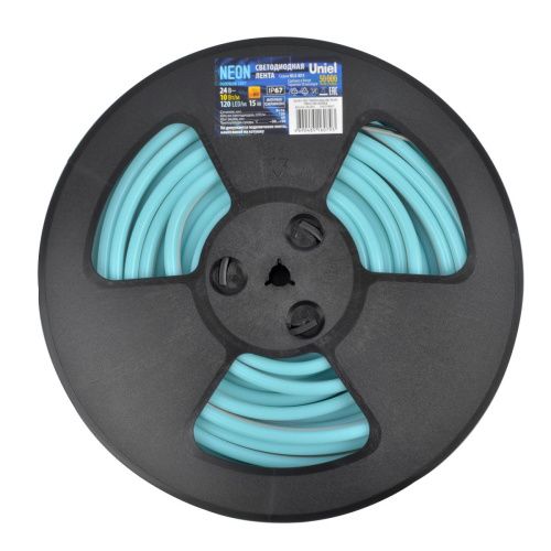 Светодиодная лента Uniel ULS-N11-2835-120LED/m-8mm-IP67-DC24V-10W/m-15M-LIGHTBLUE катушка в герметичной упаковке - фото 2
