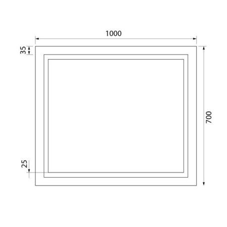 Зеркало с подсветкой Iddis Zodiac ZOD10T0i98 100х70 подвесное