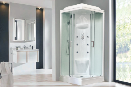 Душевая кабина Royal Bath НР RB90HP7-WT 90х90 квадратная с крышей ориентация универсальная