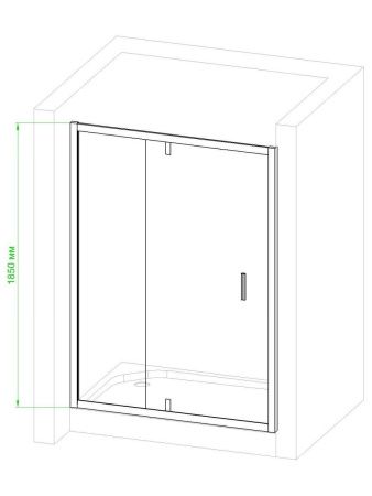 Душевая дверь Royal Bath HV RB120HV-C-CH 120х185 стекло рифленое профиль хром