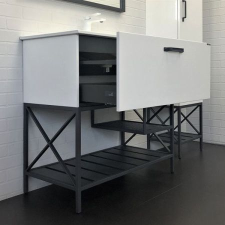 Тумба с раковиной Comforty Бредфорд 00-00009955CF 90х50 напольная цвет белый