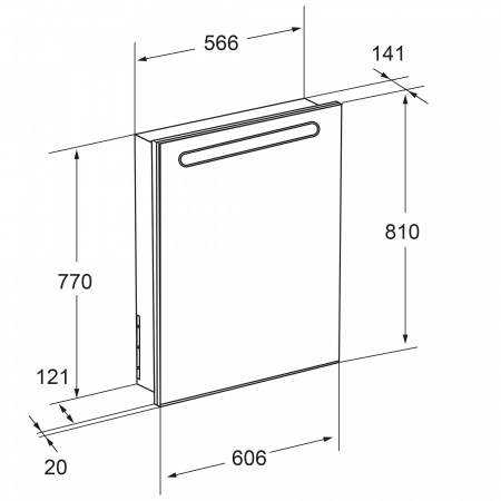 Зеркало-шкаф Roca Victoria Nord ZRU9000029 61х14х81 подвесной цвет белый глянцевый Зеркало-шкаф Roca Victoria Nord ZRU9000029 61х14х81 подвесной цвет белый глянцевый