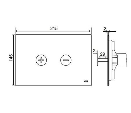 Клавиша смыва пневматическая Oli TRUMPET 46198 цвет хром
