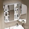 Зеркало-шкаф Alavann Cosmetic ALV0727001 80х15х80 подвесной цвет белый