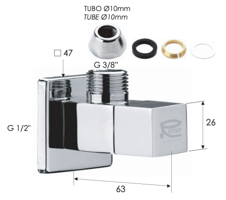 Запорный вентиль Remer 128S1210